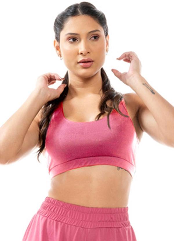 Top Feminino Fitness Rosa
