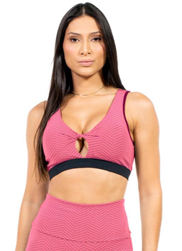 Top Feminino Fitness Rosa