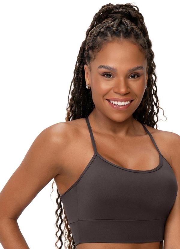 Top Fitness Compression Coffee Marrom