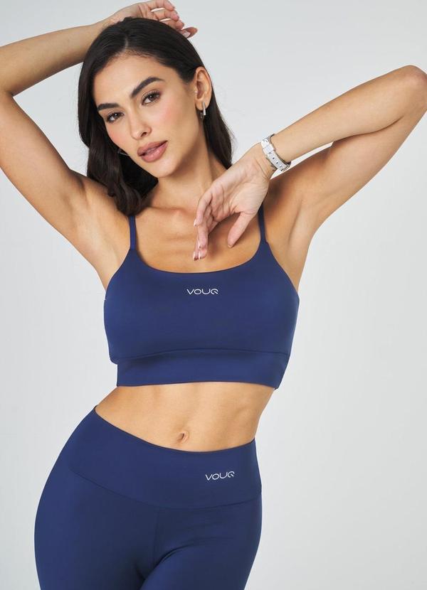 Top Fitness Fit-Tech Feminino Essential Azul