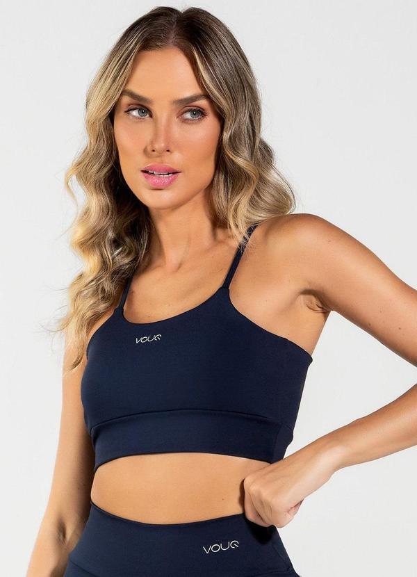Top Fitness Fit-Tech Feminino Essential Marinho