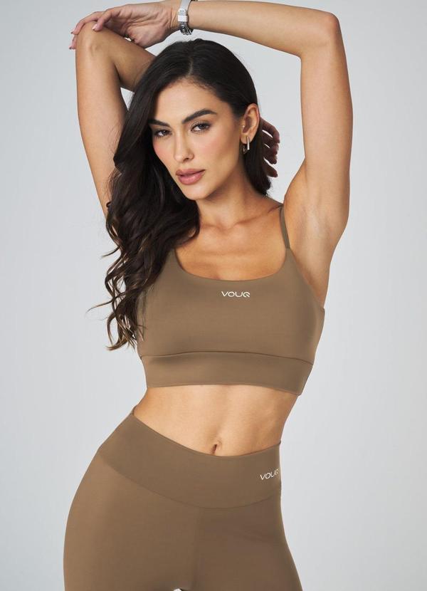 Top Fitness Fit-Tech Feminino Essential Mocha