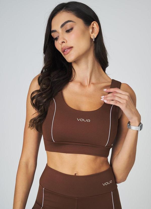 Top Fitness Fit-Tech Feminino Line Marrom