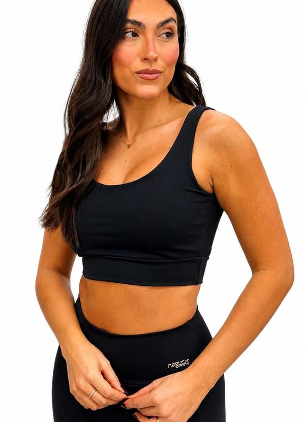 Top Fitness Poliamida Preto