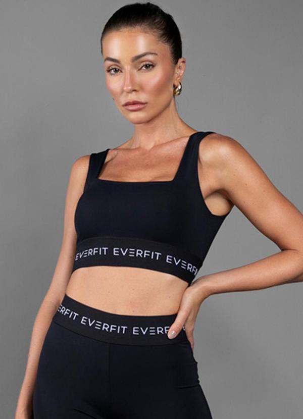 Vista 2 Top Garden Elastico Preto Everfit Everfit