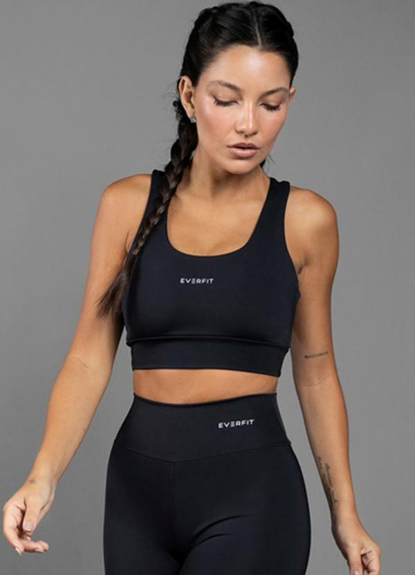 Vista 2 Top Lotus Nadador Preto Everfit Everfit