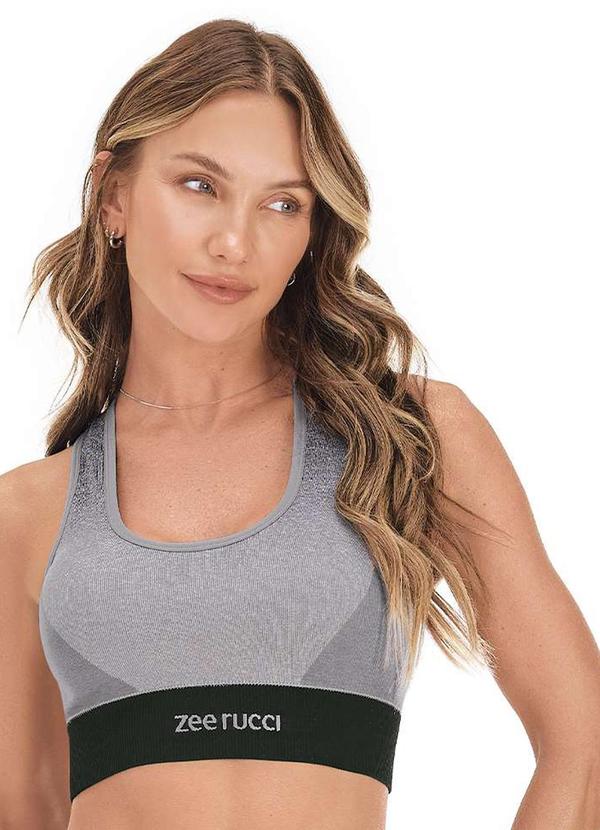 Top Mescla Jacquard Degradê Cinza