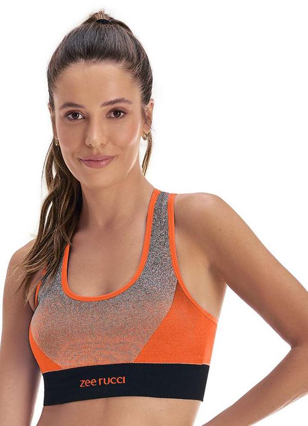Top Mescla Jacquard Degradê Laranja
