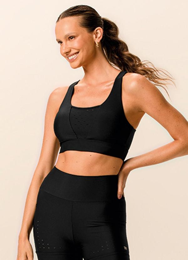 Top Nadador Cut Out Uv50+ Active Preto