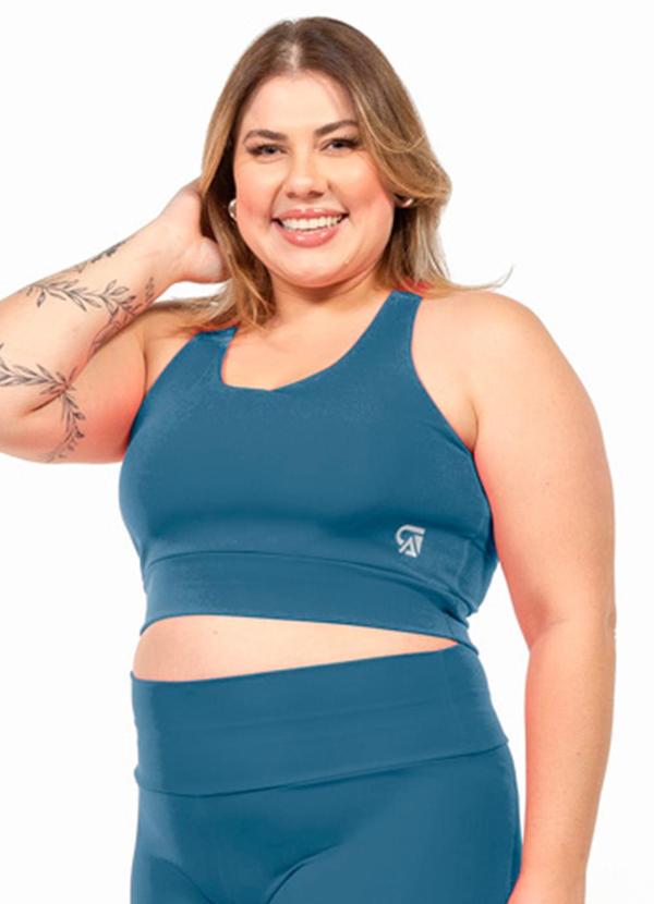Top Nadador Leve Feminina Azul