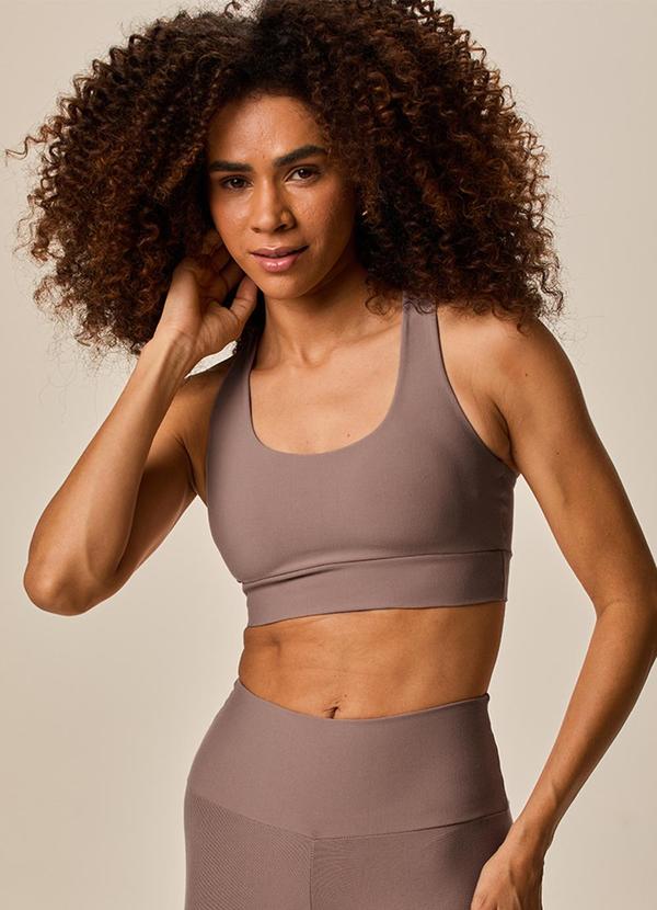 Top Nadador Malha Eco Active Taupe