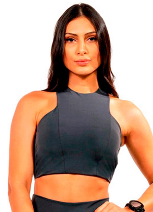 Top Nadador Power Feminino Cinza