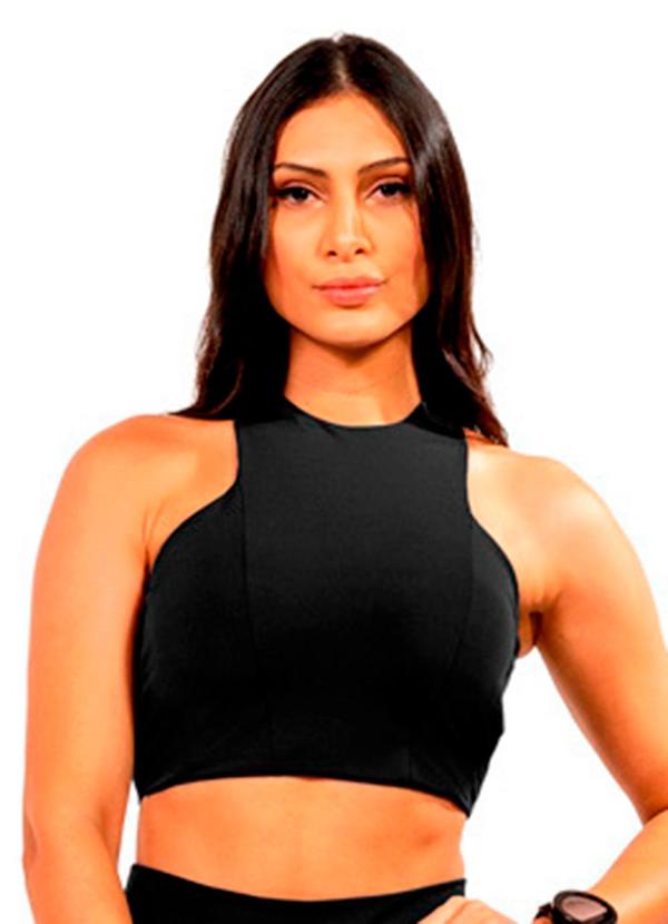 Top Nadador Power Feminino Preto