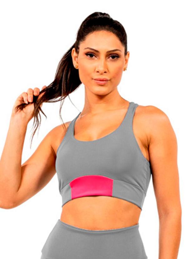 Top Power Feminino Cinza