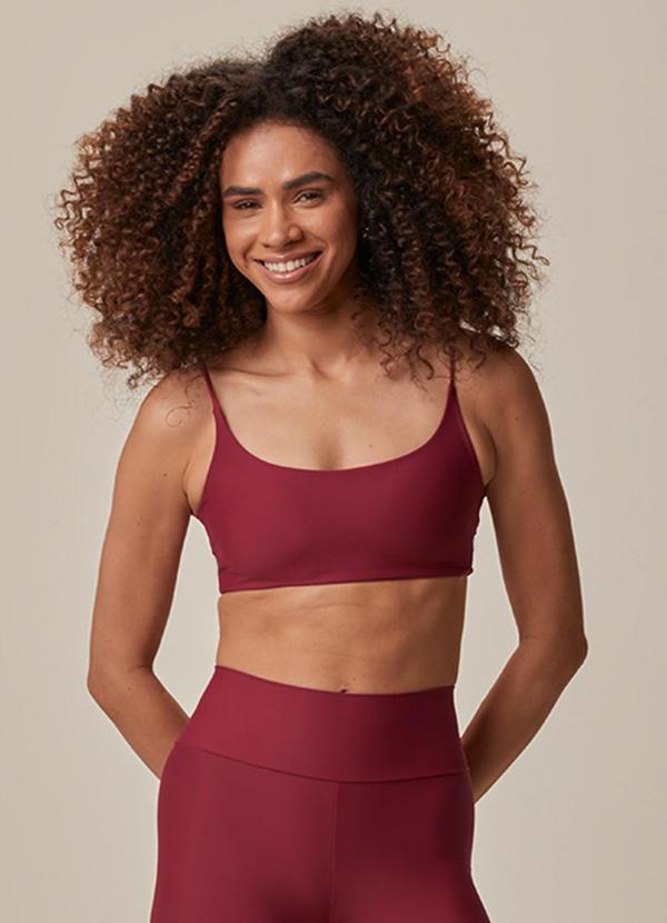 Top Regata Duplo Malha Uv Active Bordô