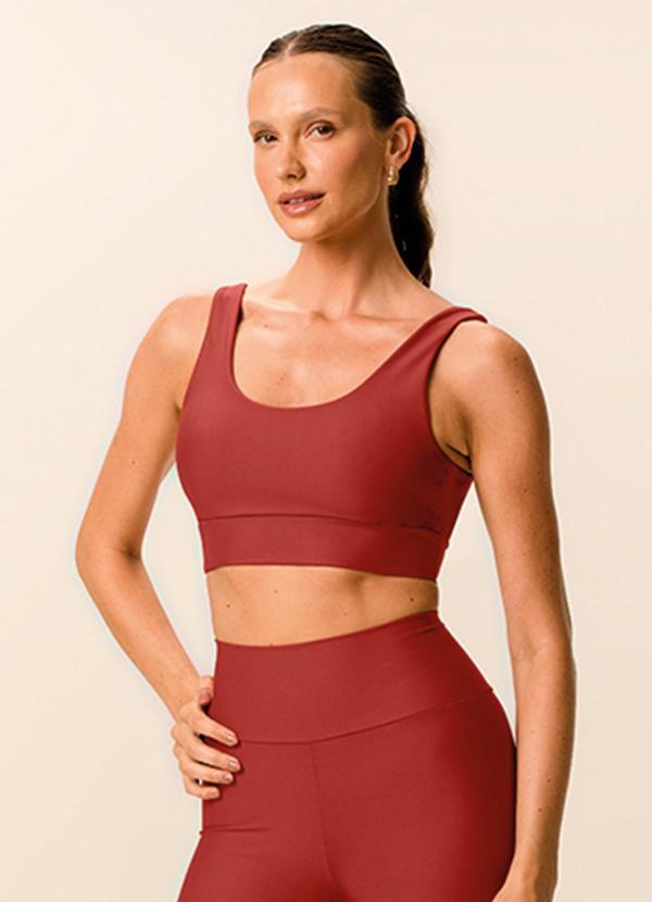 Top Regata Malha Uv Active Terracota