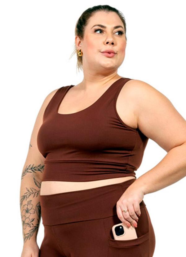 Top Suplex Feminino Marrom