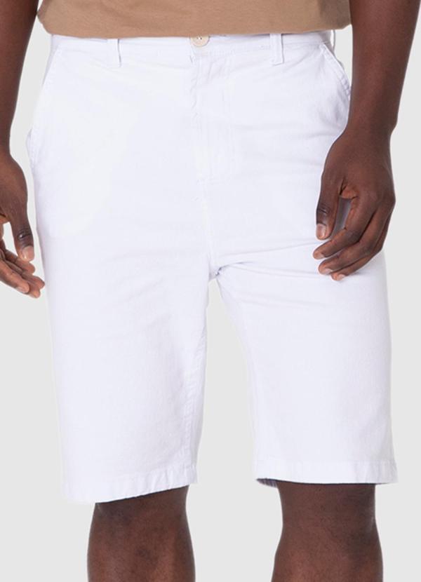 Vista 2 Bermuda Chino em Sarja Branco Malwee Malwee