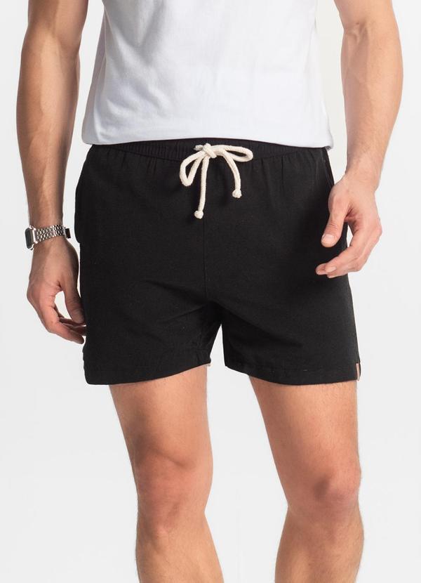 Vista 2 Bermuda com Elástico e Bolsos Shift Preto Rovitex Rovitex