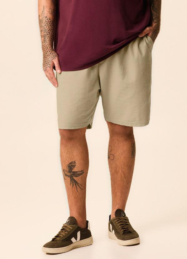 Bermuda Comfort em Moletom Areia