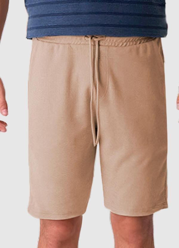 Vista 2 Bermuda Comfort em Moletom Marrom Claro Malwee Malwee