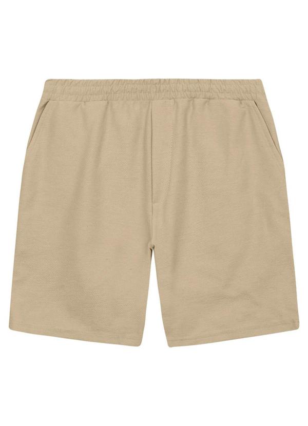 Bermuda Comfort em Moletom Sarjado Areia