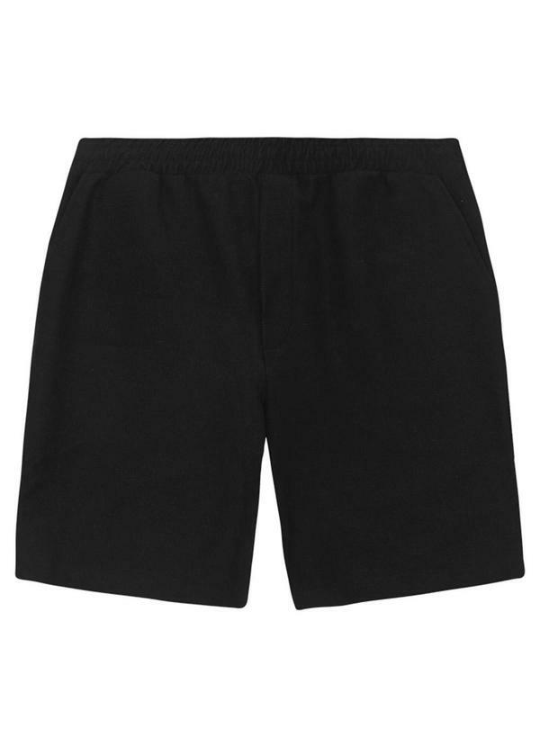 Bermuda Comfort em Moletom Sarjado Preto