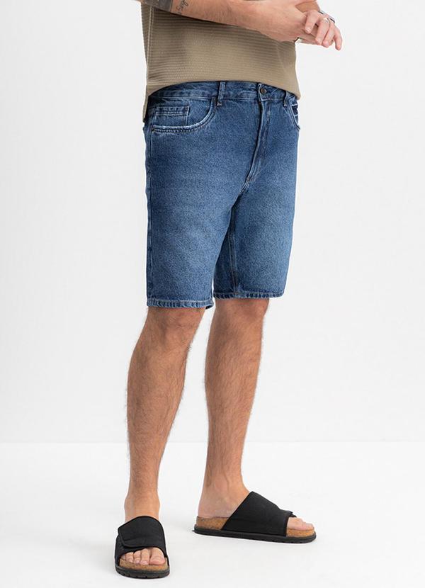 Bermuda Jeans Masculina Azul