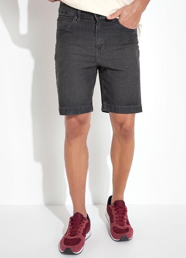 Vista 2 Bermuda Jeans Preto em Jeans K-Du Jeans K-Du Jeans