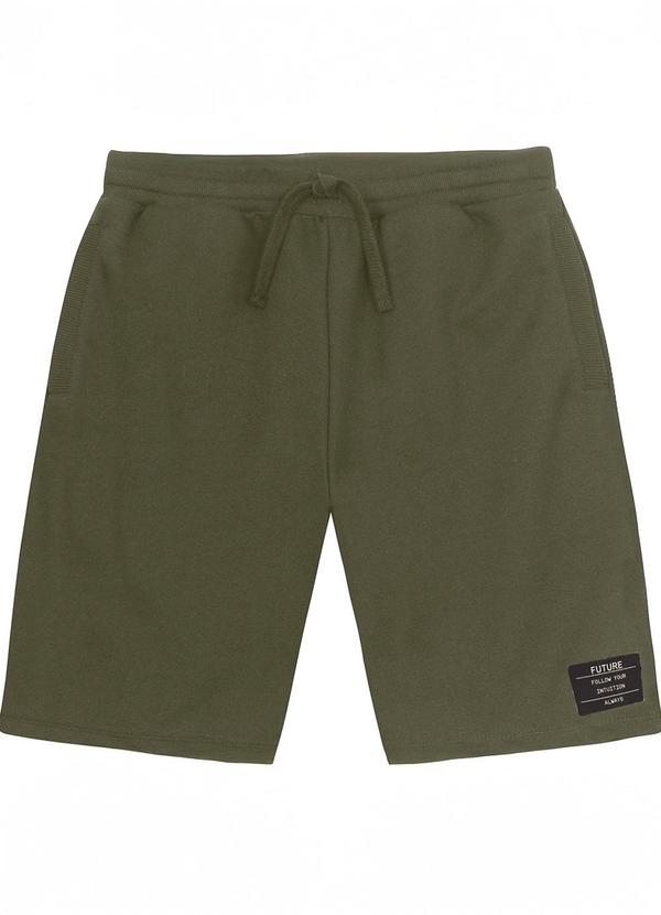 Vista 2 Bermuda Juvenil Masculina em Moletom Verde MINTY MINTY