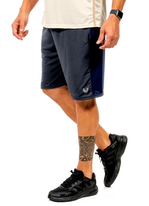 Bermuda Leve Estampada Masculina Cinza