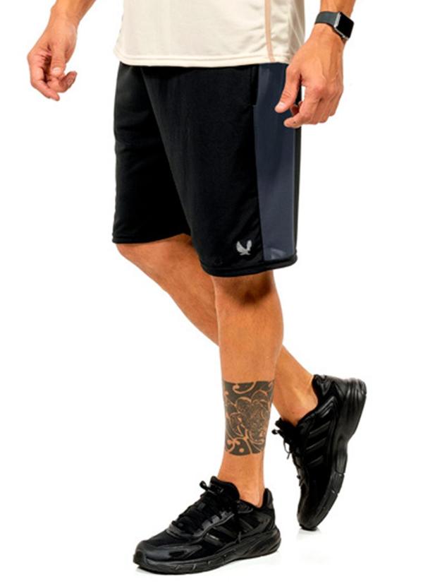 Bermuda Leve Estampada Masculina Preto