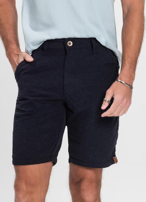Vista 2 Bermuda Maculina Sarja com Bolsos Shift Preto Rovitex Rovitex