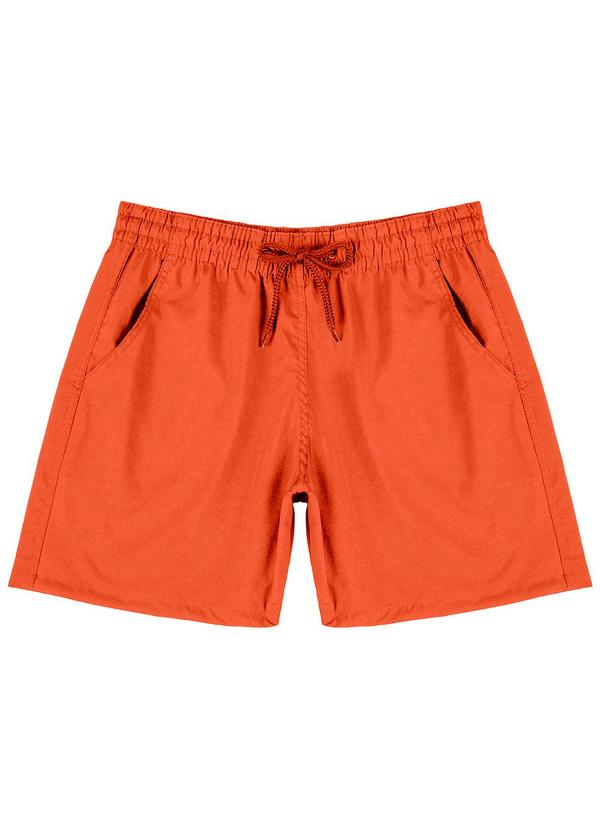 Bermuda Masculina com Bolsos de Tactel Laranja