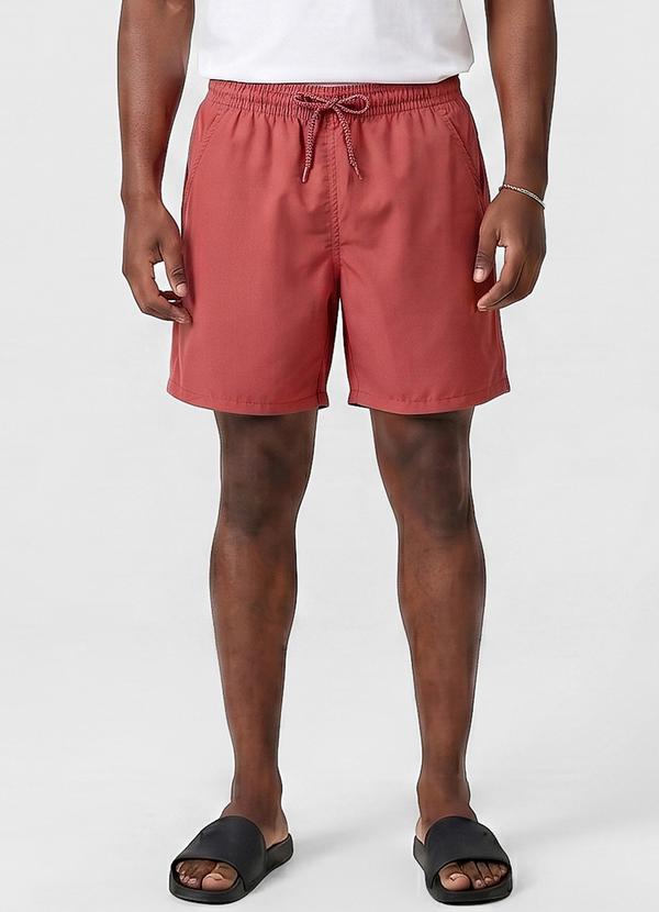 Bermuda Masculina com Bolsos de Tactel Laranja