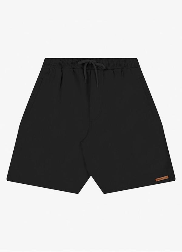 Bermuda Masculina de Sarja com Elastano Preto