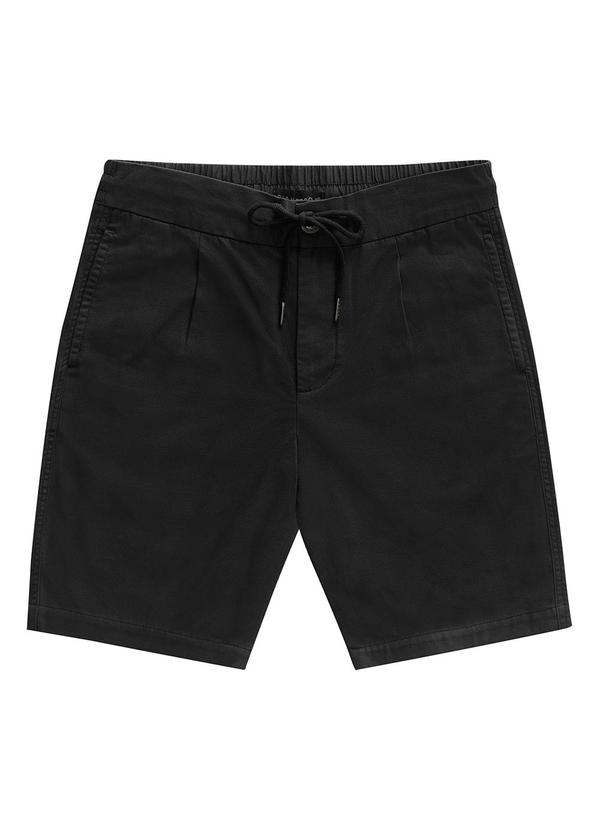Bermuda Masculina em Linho Preto