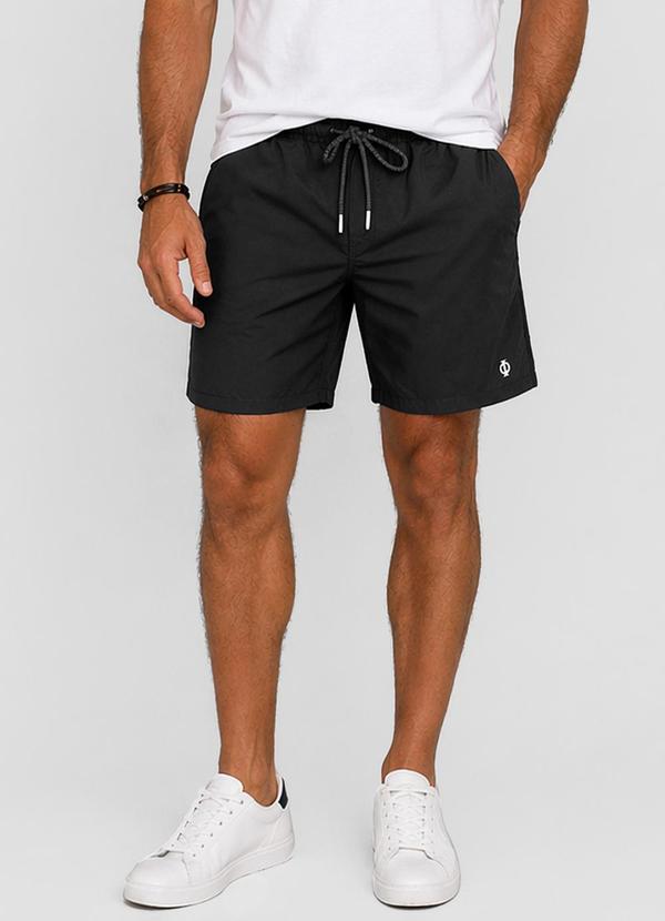 Bermuda Masculina em Microfibra Preto