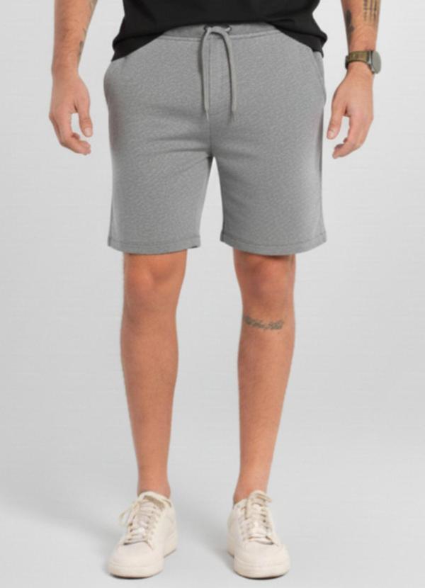 Vista 2 Bermuda Masculina em Moletom Just Basic Cinza JUST BASIC