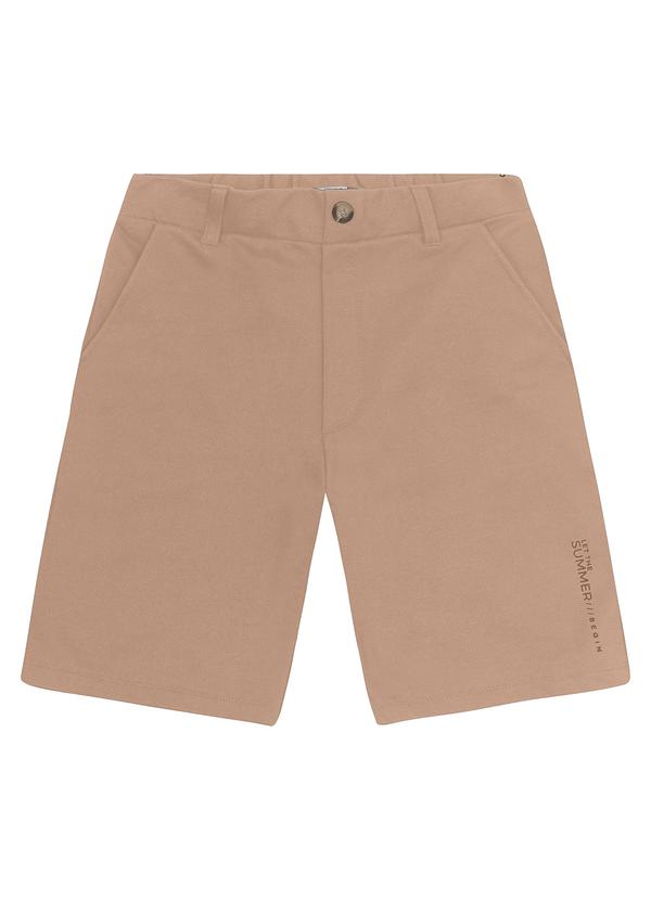 Vista 2 Bermuda Masculina em Moletom Sarjado Marrom MINTY MINTY