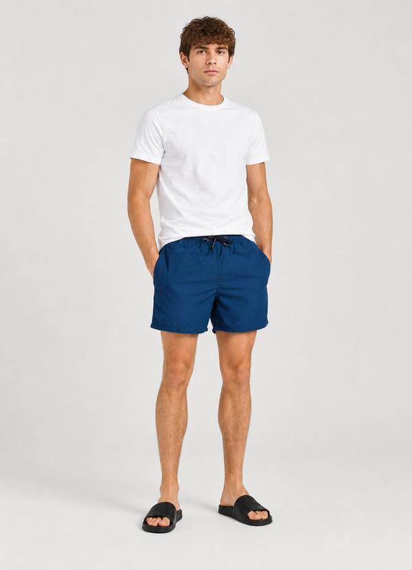 Bermuda Masculina em Tactel com Bolsos Azul