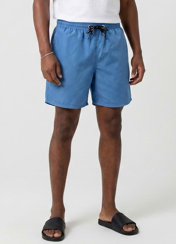 Bermuda Masculina em Tactel com Bolsos Azul