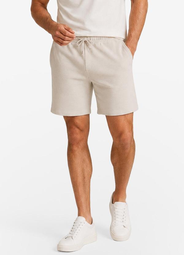 Bermuda Masculina Moletinho Gorgurinho Bege