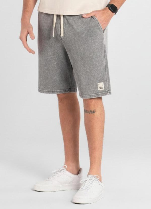 Bermuda Masculina Moletinho Cinza
