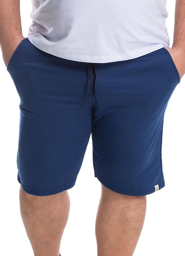 Bermuda Masculina Moletom Plus Size Select Azul