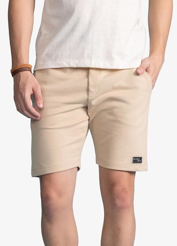 Bermuda Masculina Moletom Sarjado com Marrom