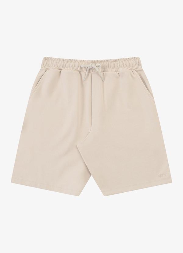 Bermuda Masculina Piquet Verona com Bolso Bege