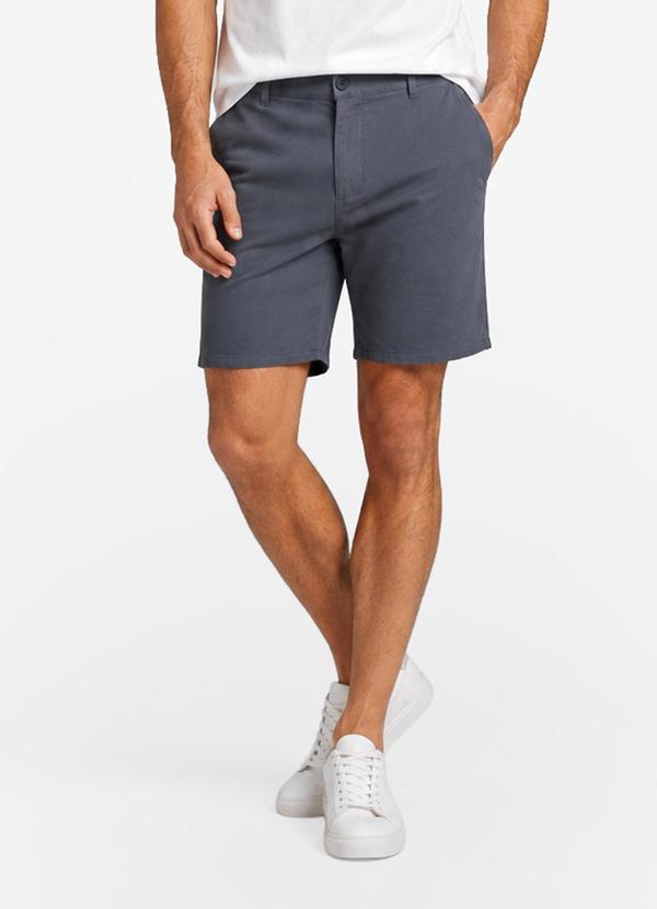 Bermuda Masculina Sarja Cinza