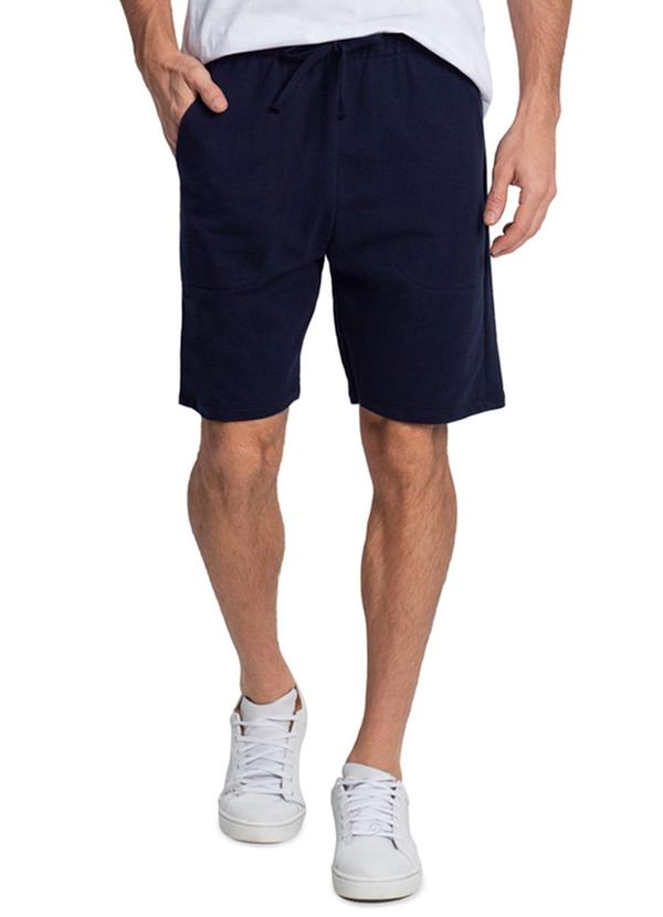 Vista 2 Bermuda Moletom Masculina Azul Diametro Diametro