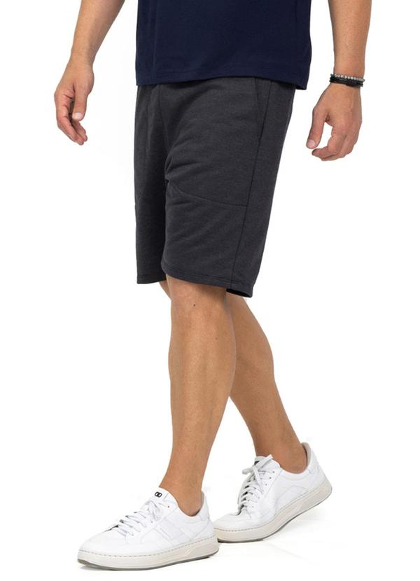 Vista 2 Bermuda Moletom Masculina Preto Diametro Diametro